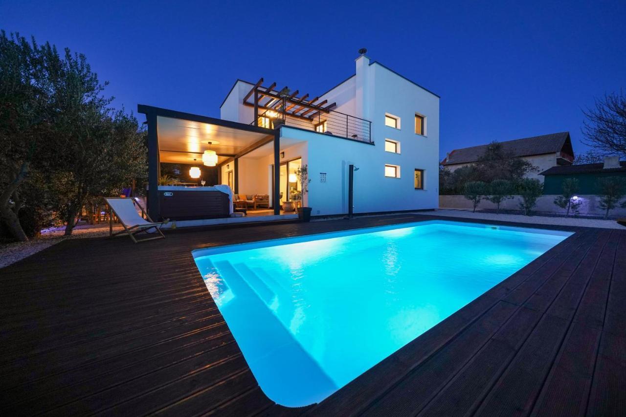 Villa Suncica With Heated Pool, Jacuzzi And Bikes Near Zadar Sukošan Exterior foto